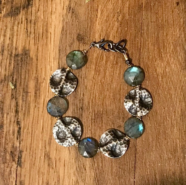 Gem quality Labradorite meets Oxidized Silver and I feel very HAPPY