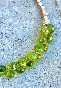 Peridot Cluster Necklace