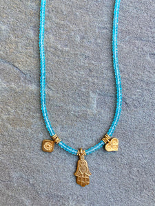 Aqua Charm Necklace