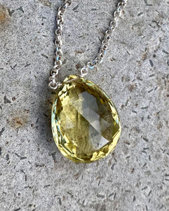 Mixed Metal Citrine Necklace