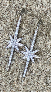 Starburst diamond earrings
