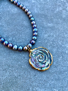 Abalone Rose Necklace
