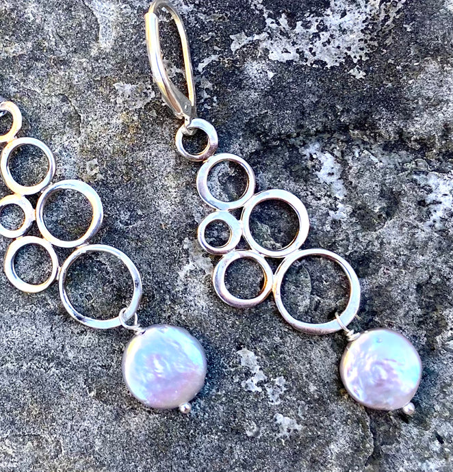 Silver Bubble Earring