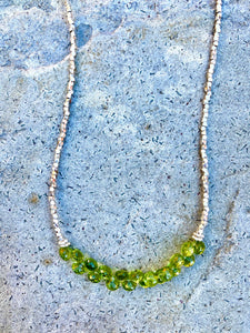 Peridot Cluster Necklace