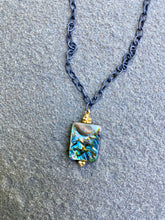 Load image into Gallery viewer, Abalone rectangle necklace