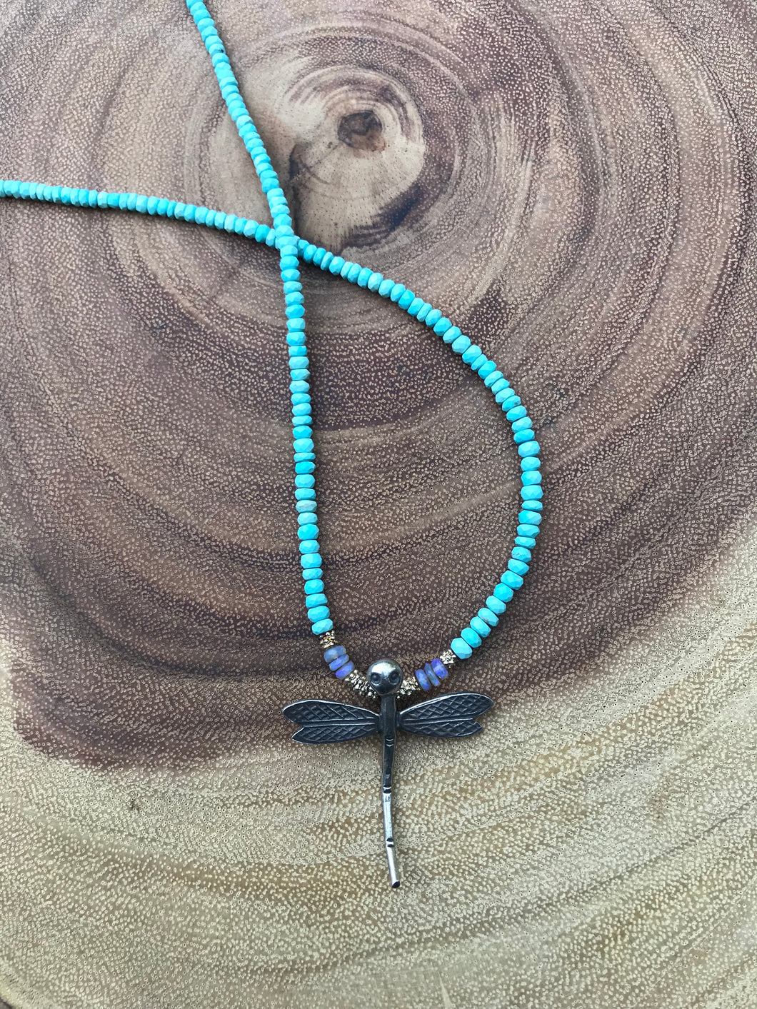 Turquoise and Silver Dragonfly